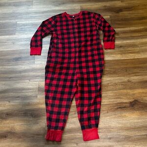 Joe Fresh Red and Black Plaid Onesie Pajama